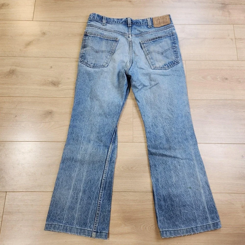Vintage Levis 517 0217 Bootcut Jeans Mens 32x27 Orange Tab Denim USA Made 80s